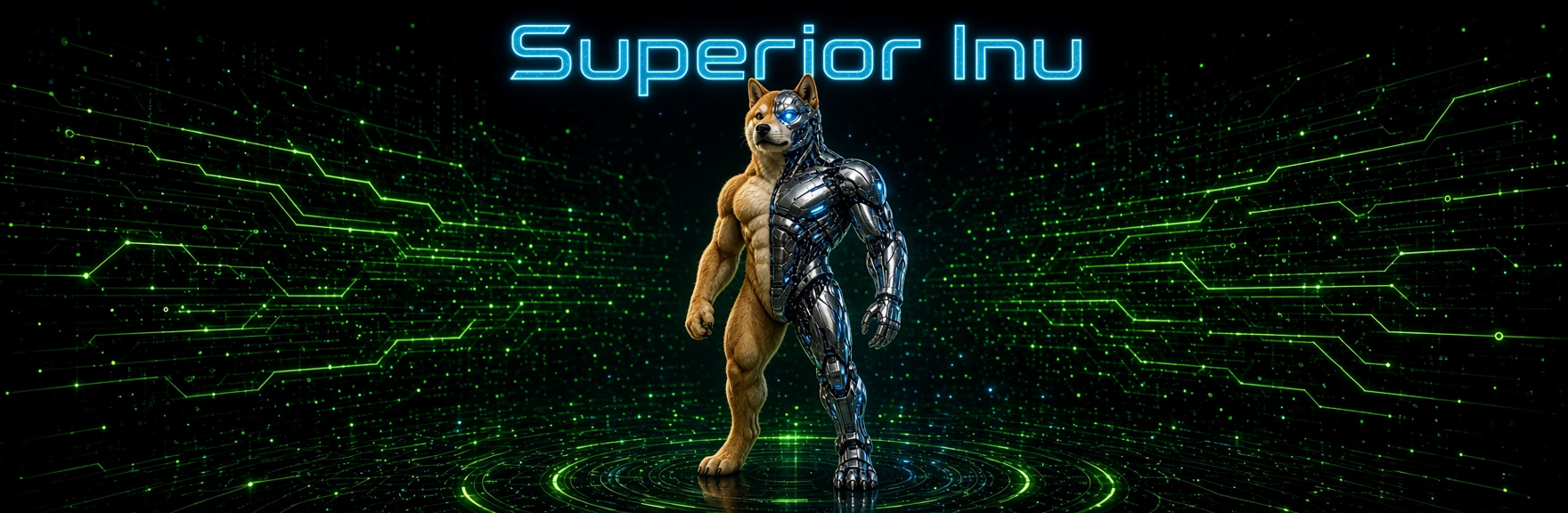 Superior Inu cyber Shiba banner